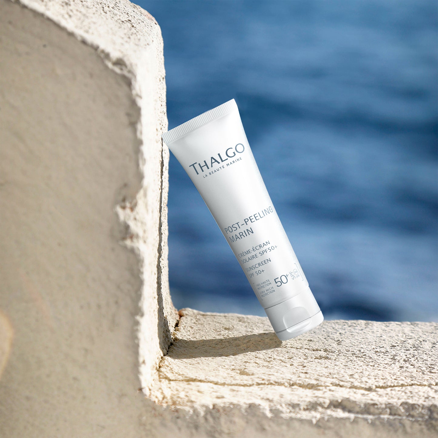 thalgo sunscreen spf 50+ - optimal uva/uvb protection with marine uv filter and red microalga extract for matte skin - 50ml