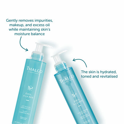 Thalgo Velvet Cleansing Milk - Gentle Cleansing Milk with Castor and Grape Seed Oils for Soft, Soothed, and Nourished Skin - 200ml
