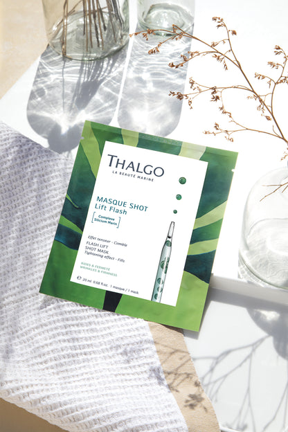 Thalgo Flash Lift Shot Mask - Rejuvenating Anti-Aging Sheet Mask for Visible Lifting and Firmer Skin - 20ml