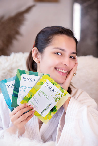 Thalgo Flash Lift Shot Mask - Rejuvenating Anti-Aging Sheet Mask for Visible Lifting and Firmer Skin - 20ml