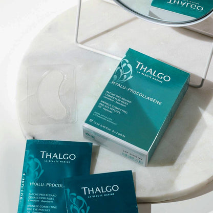 Thalgo Wrinkle-Correcting Pro Eye Patches - Ultra-Fresh Under Eye Patches with Cross-Linked Hyaluronic Acid for Smoothing Wrinkles - 8x2patch(12 ml)