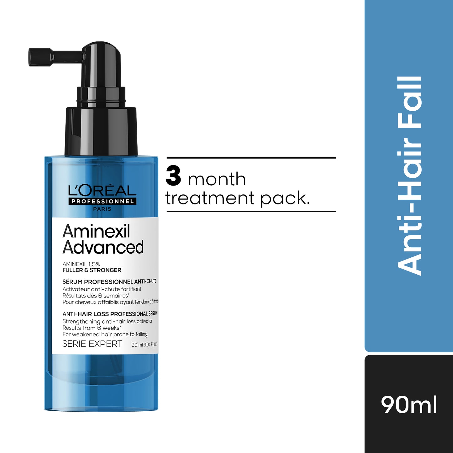 aminexil advanced anti-hair loss serum for hair loss - 90ml