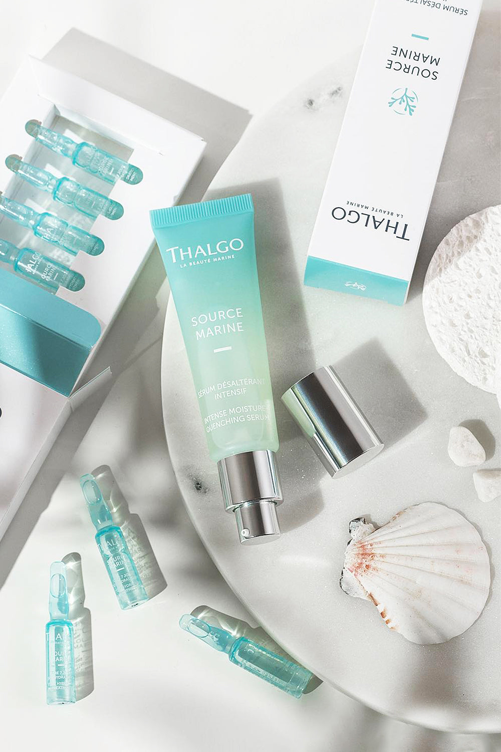 thalgo intense moisture quenching serum - deeply hydrating gel serum for quenched, nourished skin - 30ml