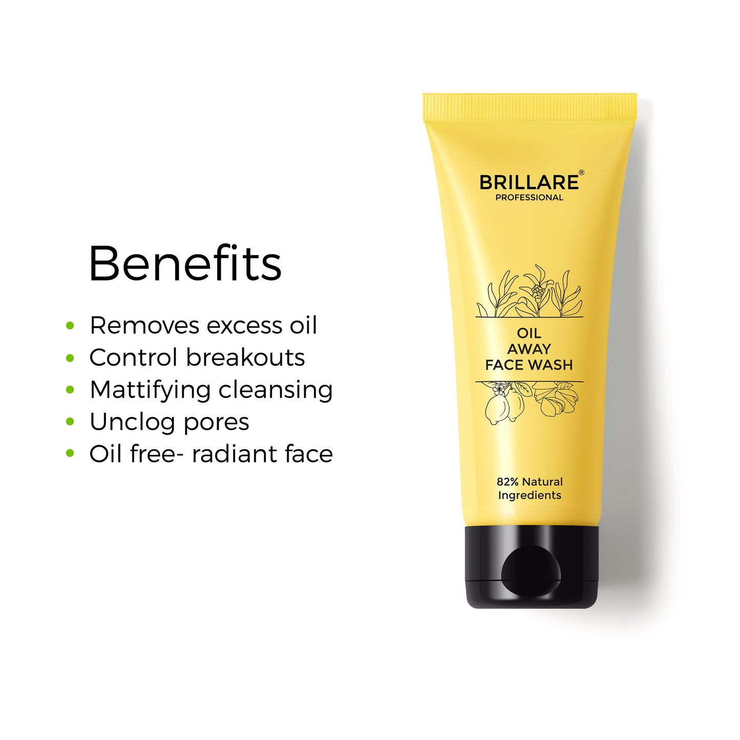 brillare-oil away face wash for oily, acne prone skin
