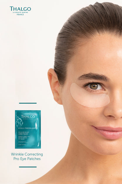 Thalgo Wrinkle-Correcting Pro Eye Patches - Ultra-Fresh Under Eye Patches with Cross-Linked Hyaluronic Acid for Smoothing Wrinkles - 8x2patch(12 ml)