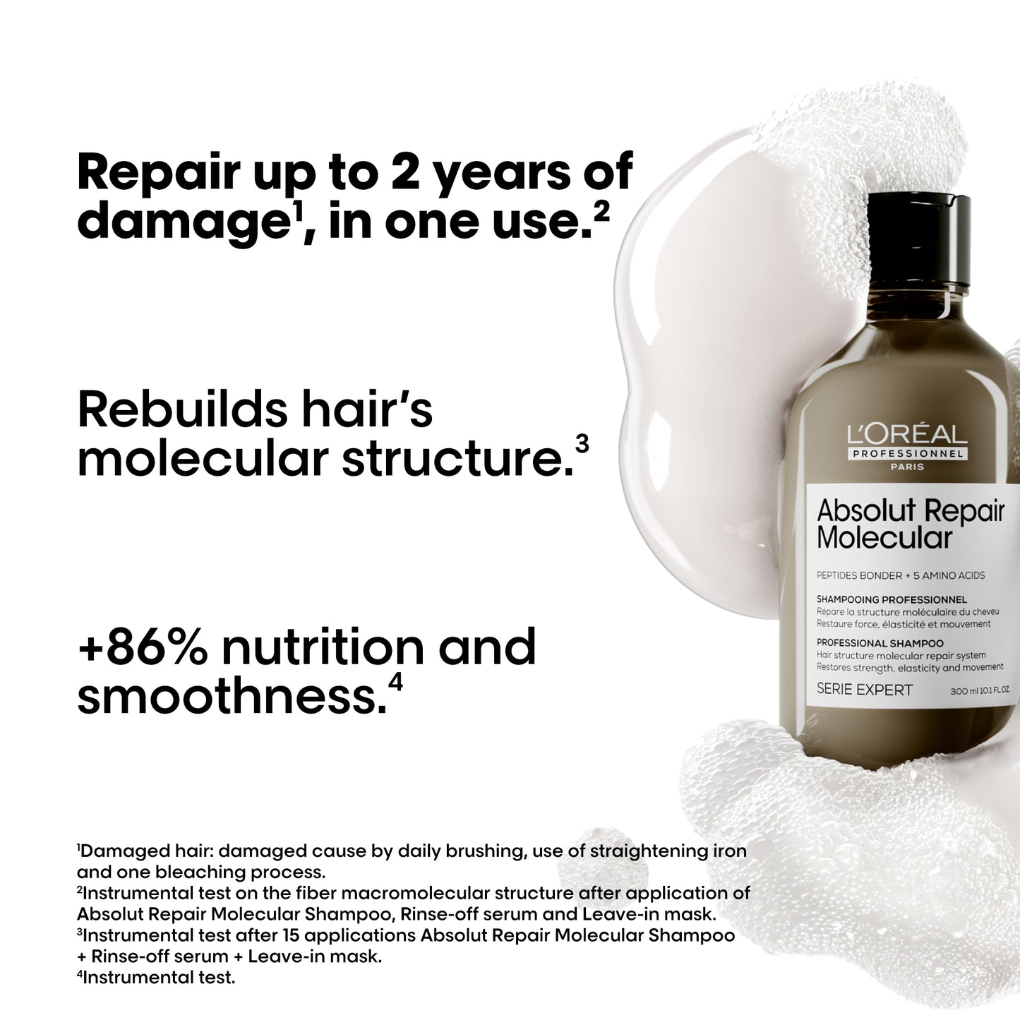 absolut repair molecular shampoo (300 ml)