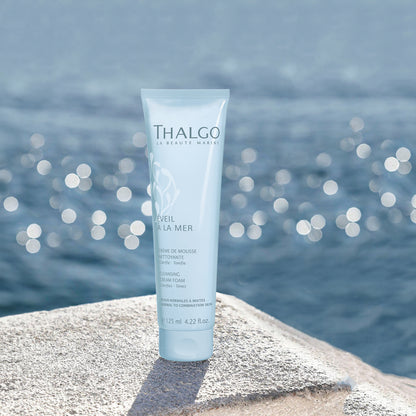 Thalgo Cleansing Cream Foam - Cream-to-Foam Face Cleanser for All Skin Types - Makeup Remover & Purifying Cleanser - 125ml