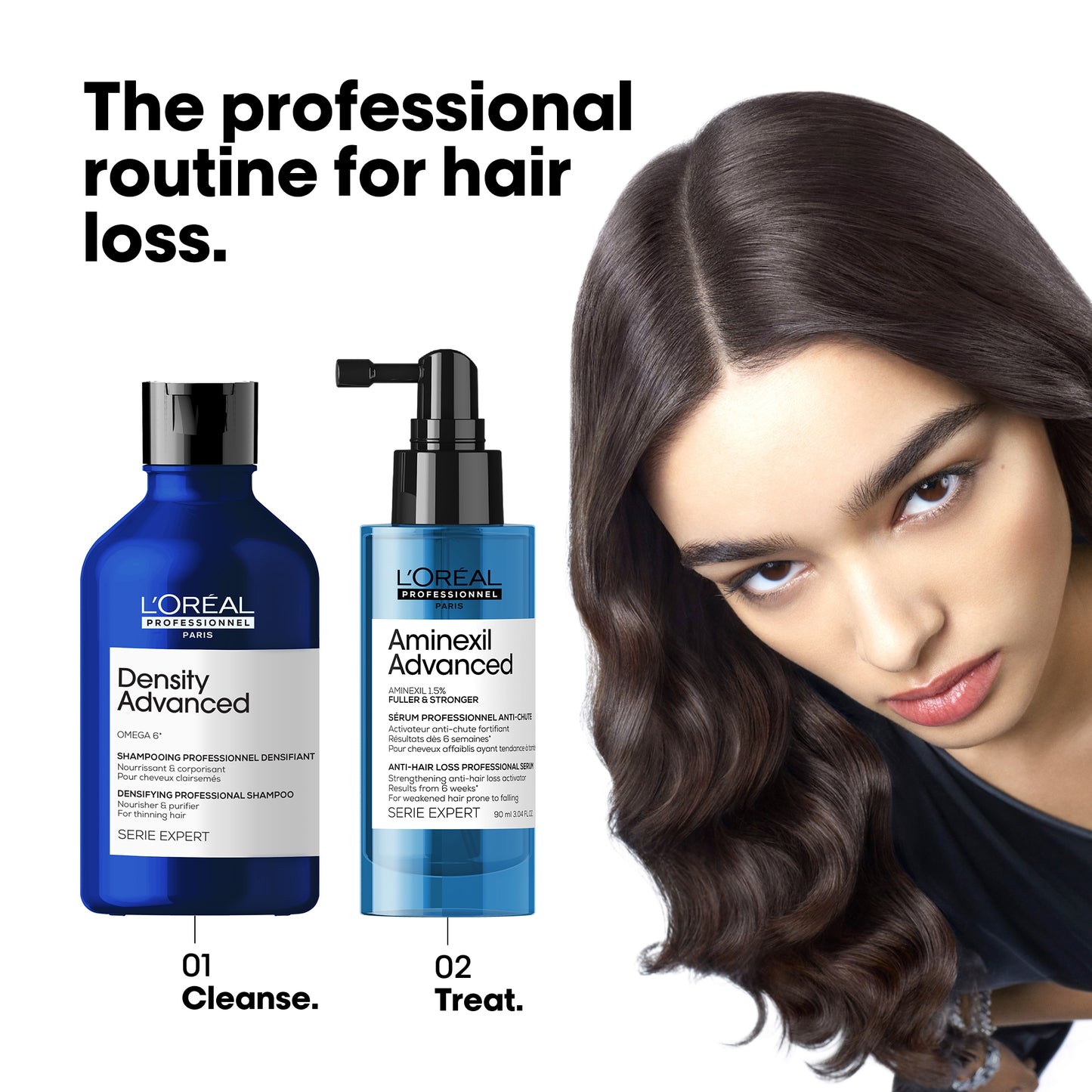 aminexil advanced anti-hair loss serum for hair loss - 90ml
