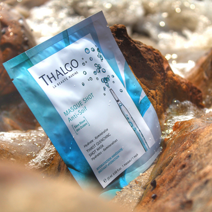 Thalgo Thirst-Quenching Shot Mask - Refreshing Hydrating Sheet Mask with Hyaluronic Acid for Lasting Moisture - 20ml