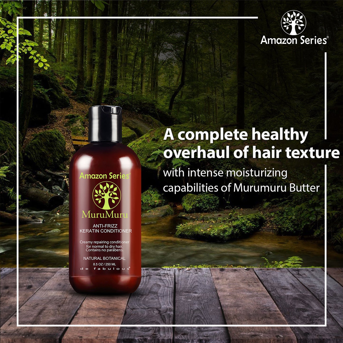 amazon series murumuru anti-frizz keratin conditioner (250 ml)
