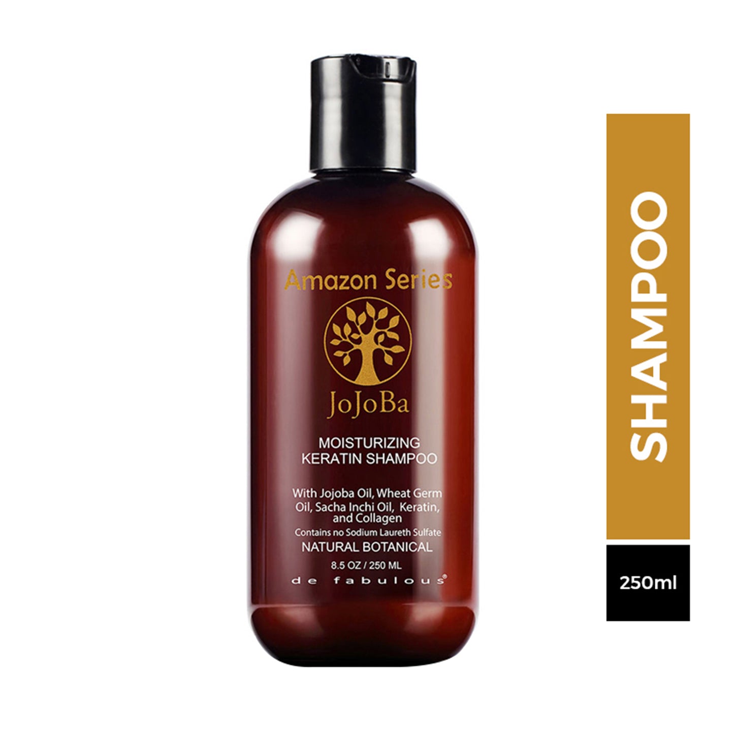 amazon series jojoba moisturizing keratin shampoo - 250ml