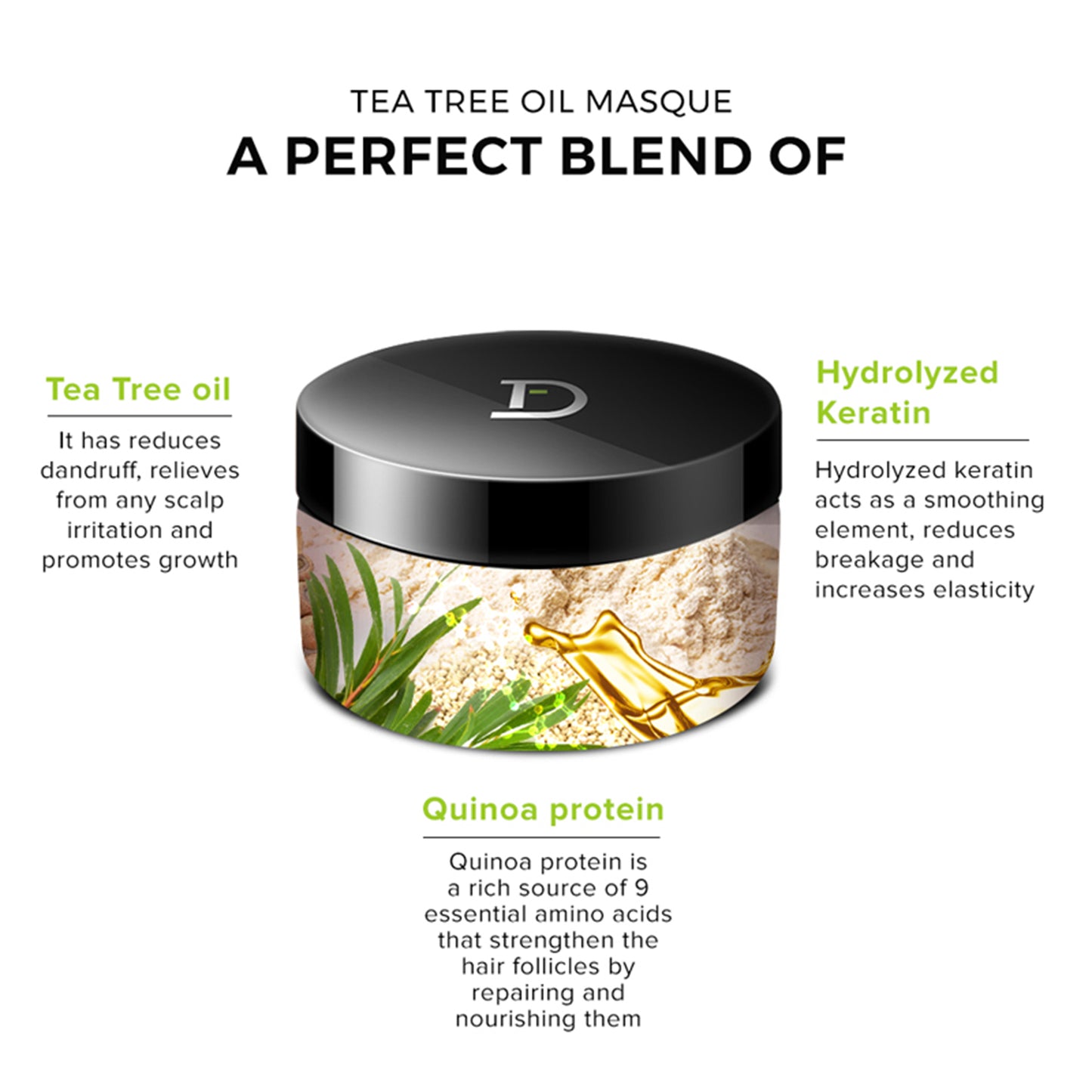 de fabulous tea tree oil hair masque-250ml