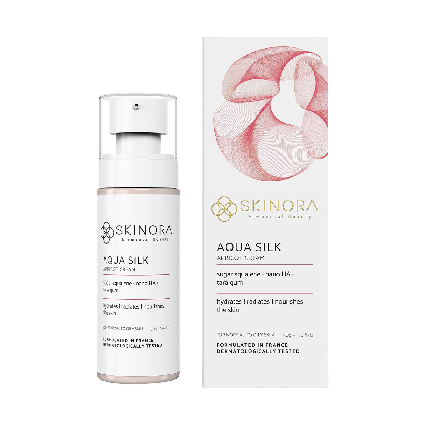 skinora aqua silk apricot cream
