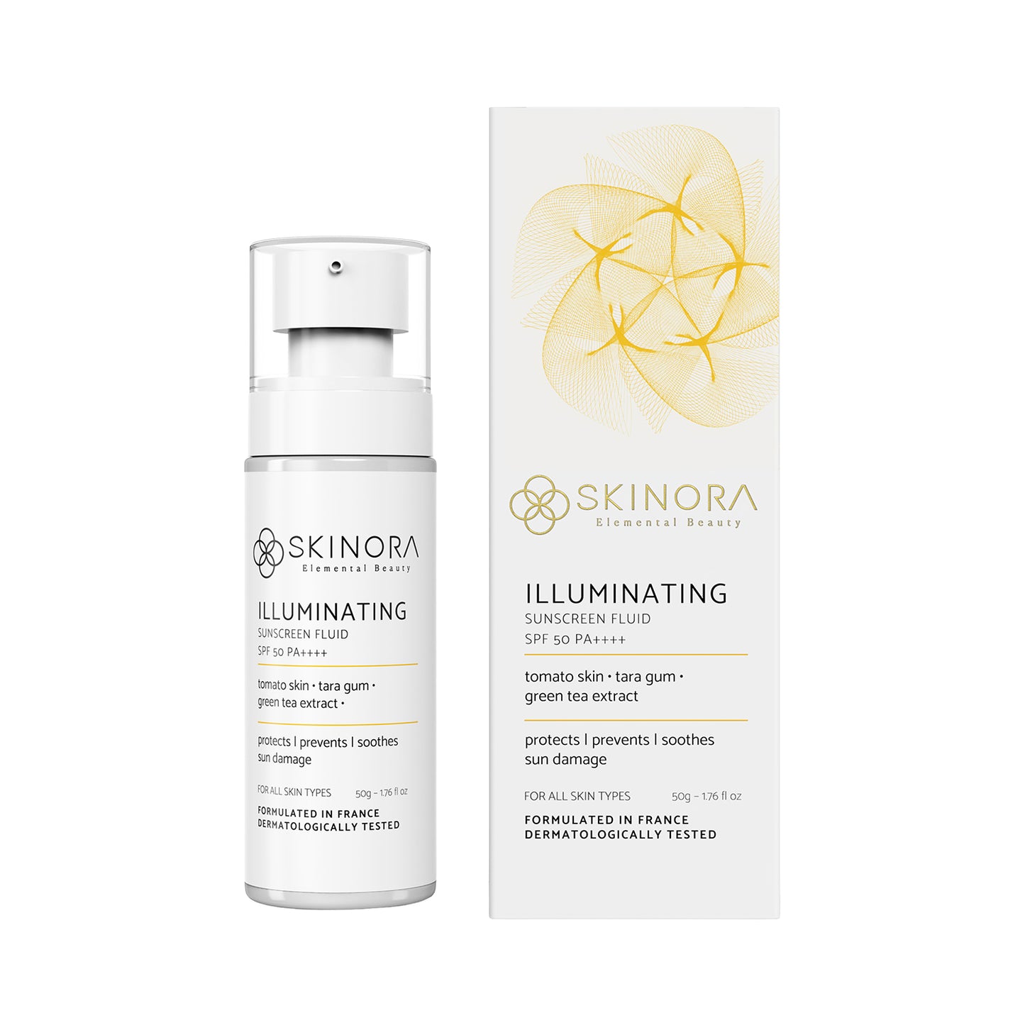 skinora illuminating sunscreen fluid spf 50