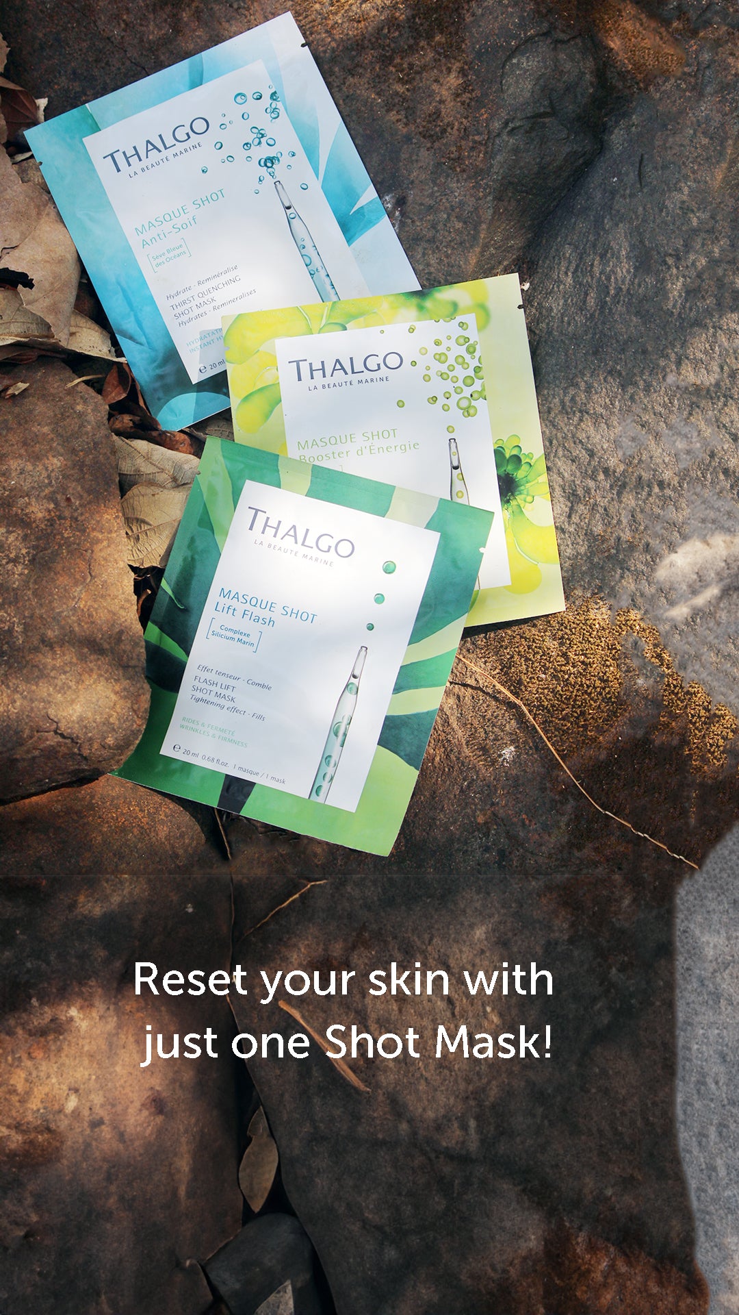 thalgo flash lift shot mask - rejuvenating anti-aging sheet mask for visible lifting and firmer skin - 20ml