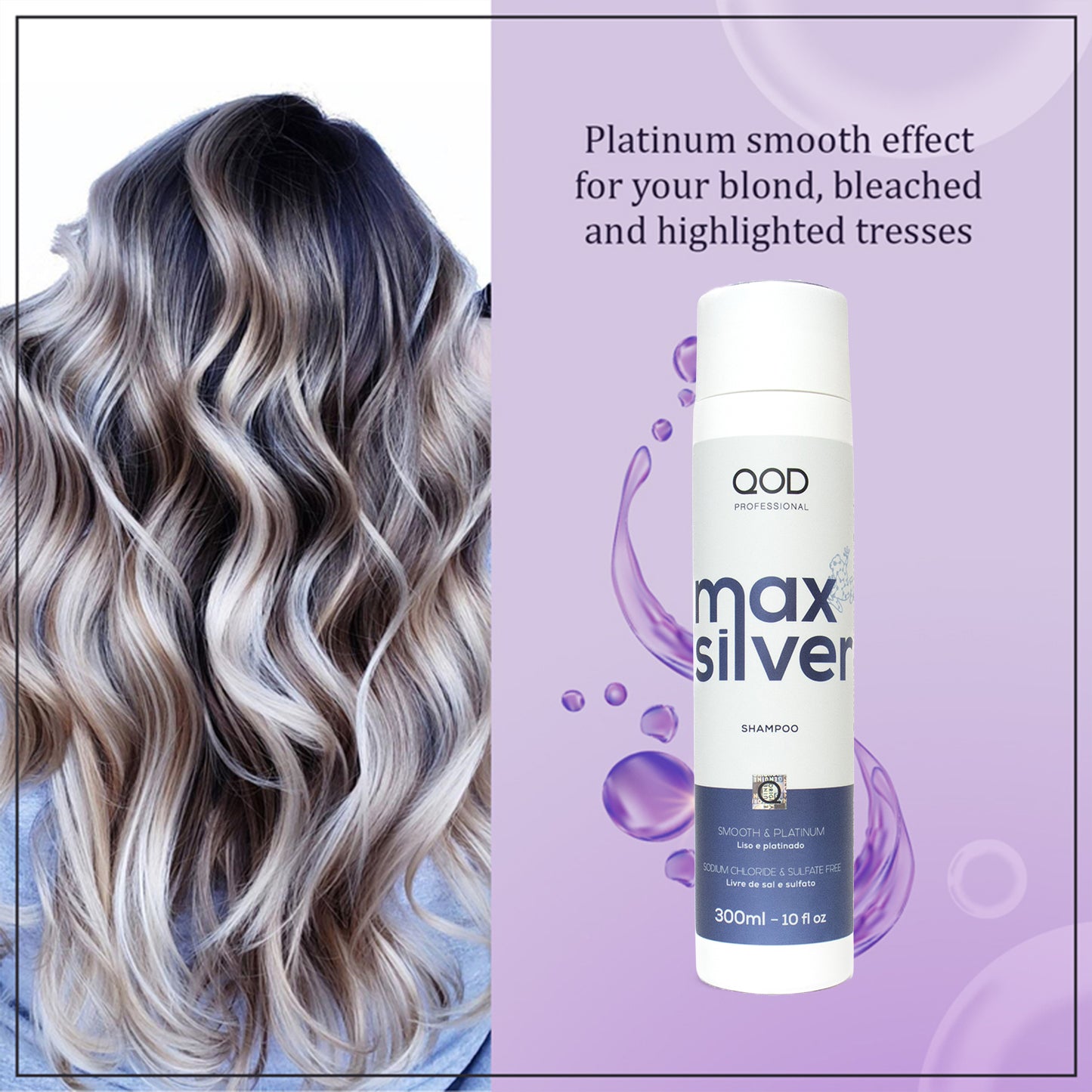 qod professional max silver shampoo (300 ml)