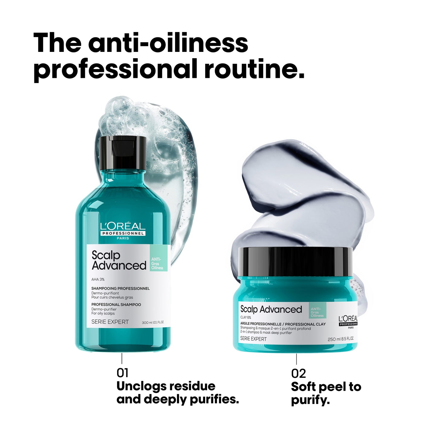 scalp advance - anti-oiliness dermo-purifier shampoo - (300 ml)