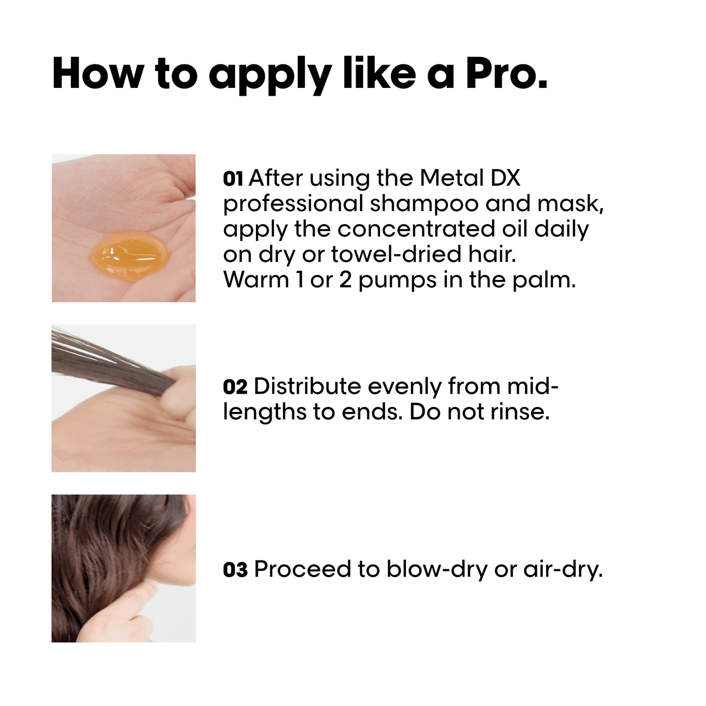 metal dx concentrated oil (leave-in serum) for hair breakage - 50ml