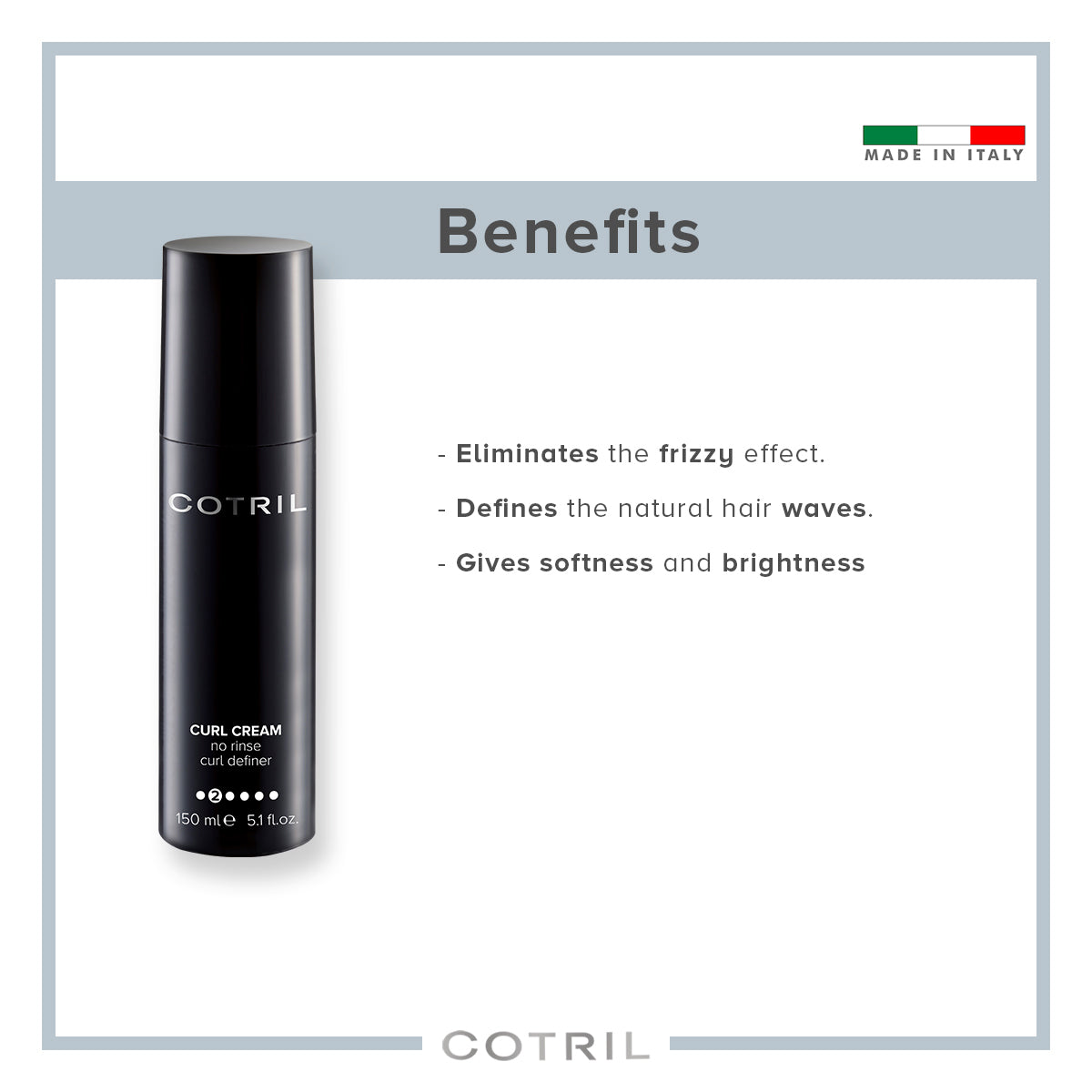 cotril  curl cream  - no rinse curl definer 150 ml