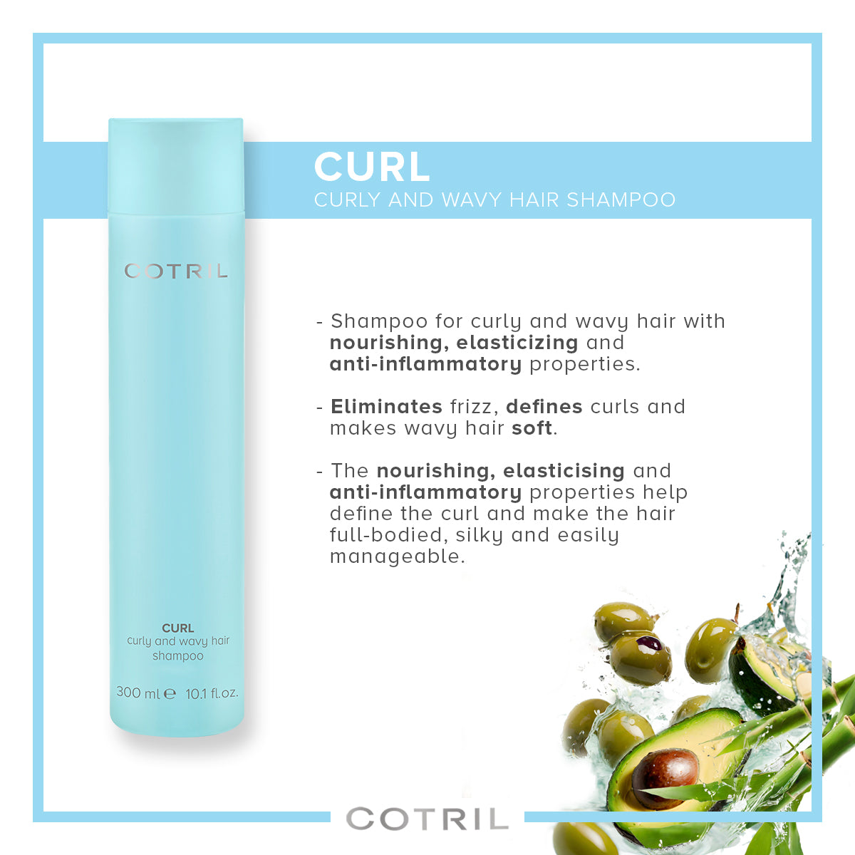 cotril curl - curly and wavy hair shampoo 300 ml