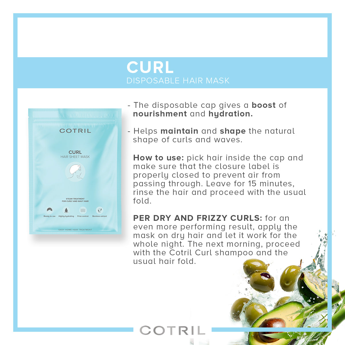 cotril curl - disposable hair  mask 35 gm