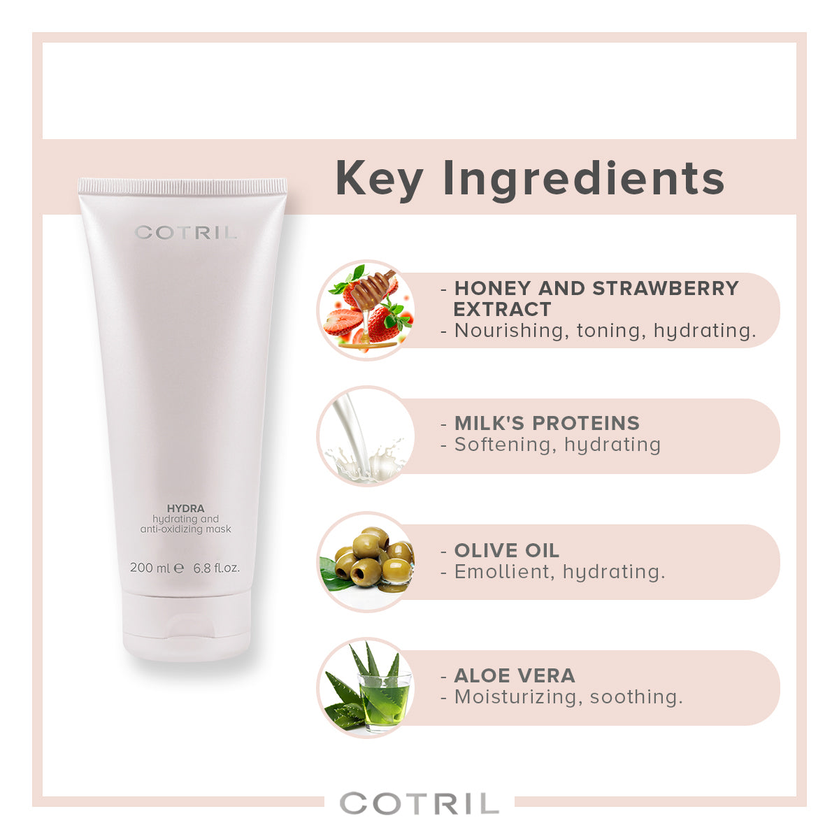 cotril hydra - hydrating and anti-oxidizing mask 200 ml