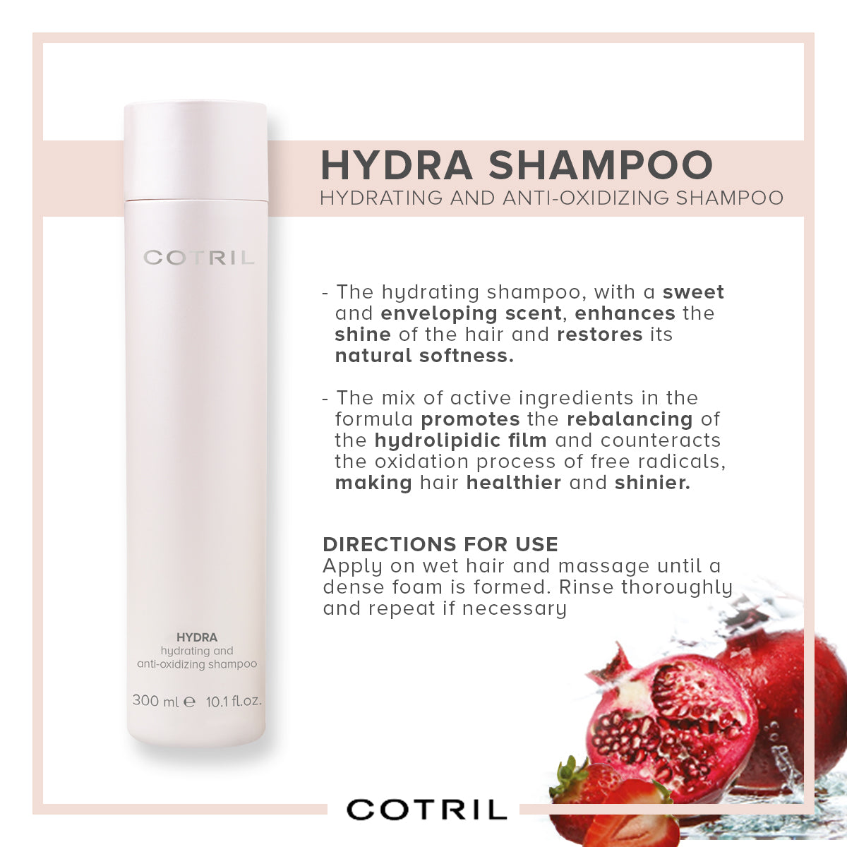 cotril hydra - hydrating and anti-oxidizing shampoo 300 ml