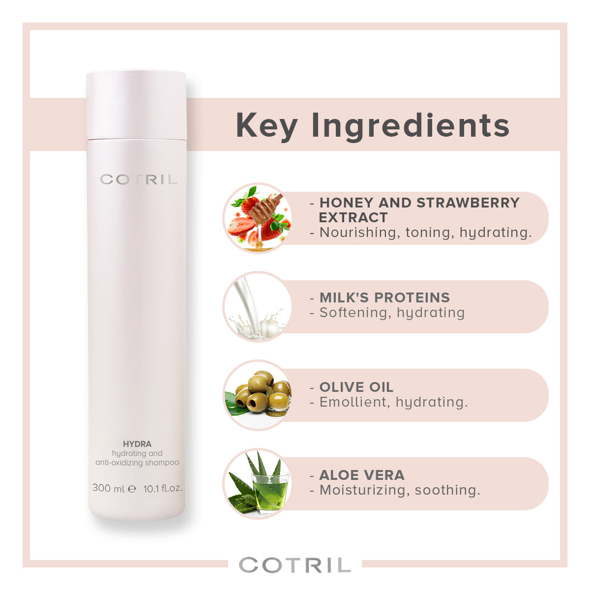cotril hydra - hydrating and anti-oxidizing shampoo 300 ml