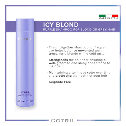 Cotril Icy Blond - Purple Shampoo For Blond Or Grey Hair 300 Ml