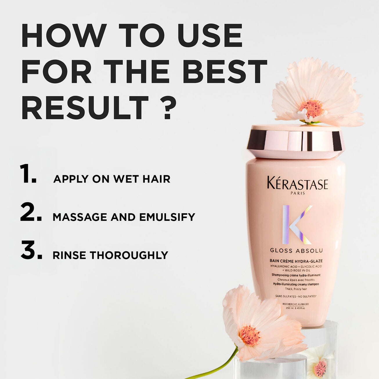 kerastase gloss absolu bain creme hydra-glaze 250 ml