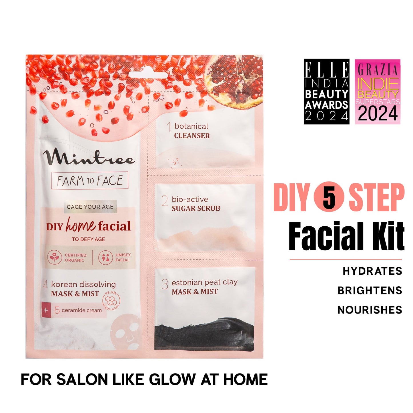 mintree pomegranate diy facial kit