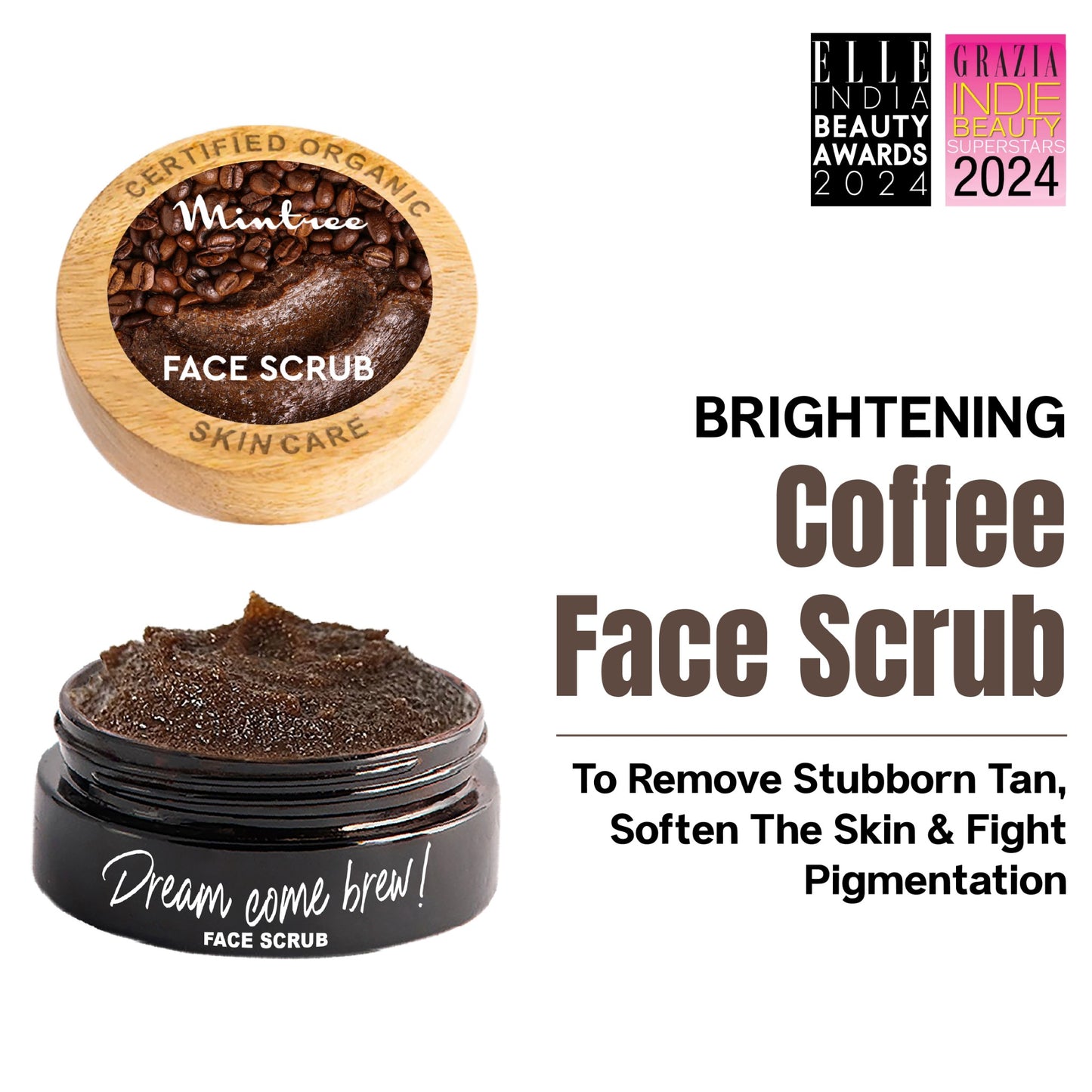 mintree coffee face scrub