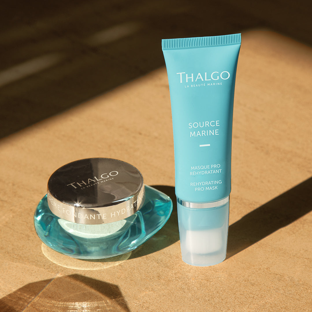 thalgo rehydrating pro mask - hydrating face mask with melting gel texture for enhanced smoothness and plumpness - 50ml