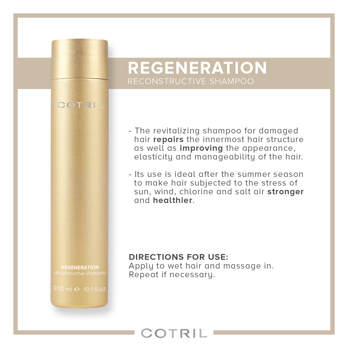 cotril regeneration - reconstructive shampoo 300 ml