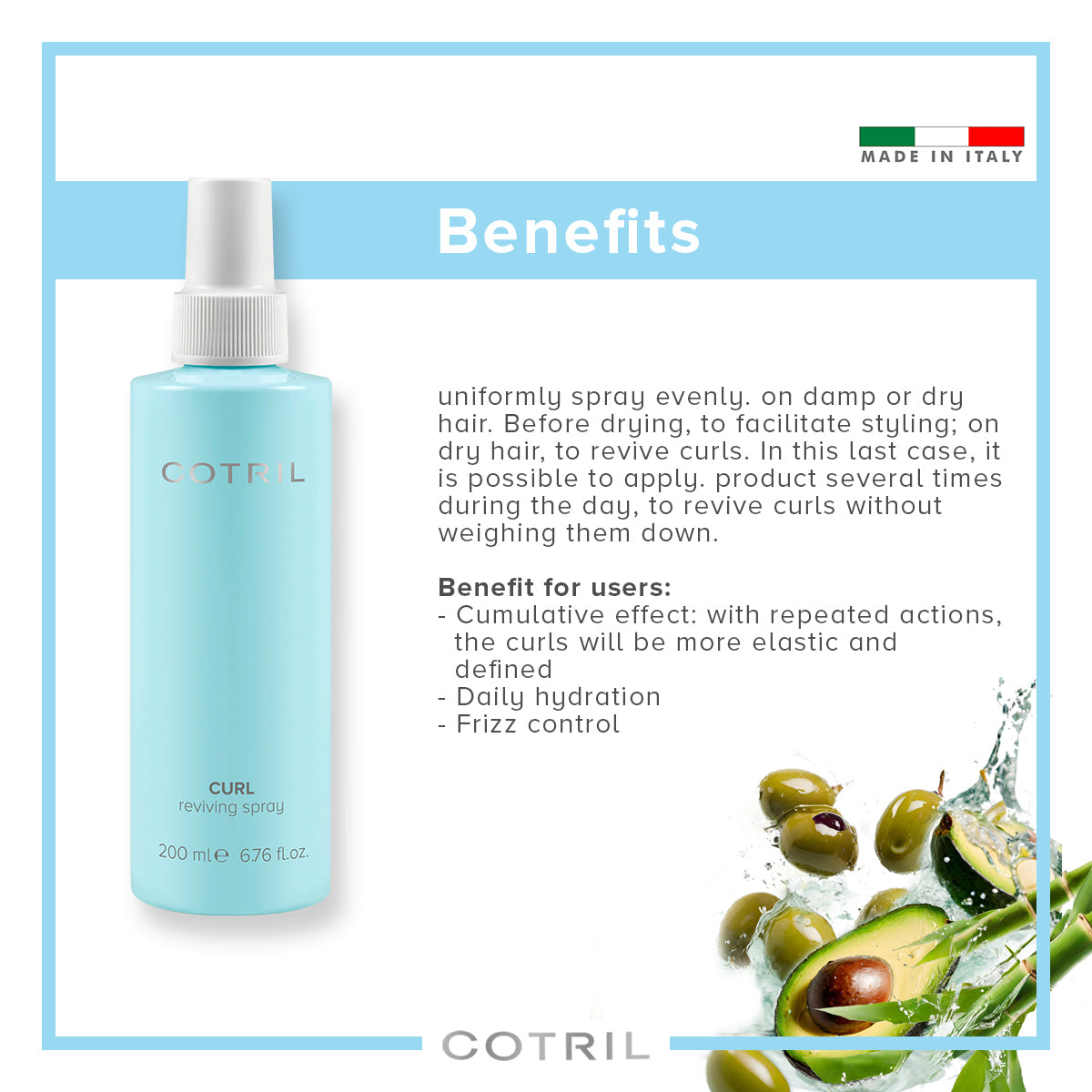 cotril curl - reviving spray 200 ml