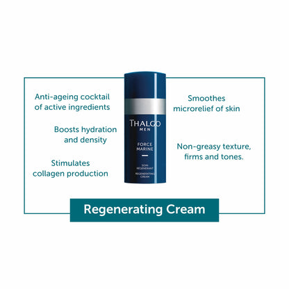 Thalgo Regenerating Cream - Deep Hydration and Anti-Aging Face Cream with Beech Buds for Smoother Skin - 50ml