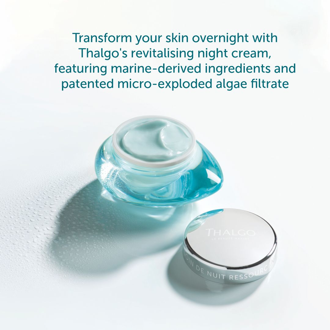 thalgo revitalising night cream - ultimate night cream with marine calcium for hydrated, rejuvenated skin with luxurious emollient texture - 50ml