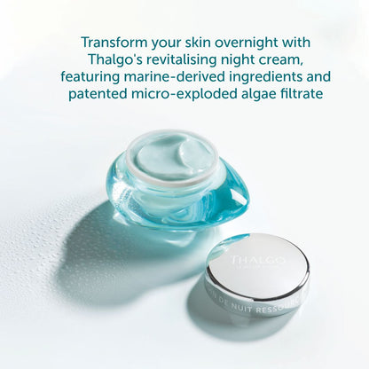 Thalgo Revitalising Night Cream - Ultimate Night Cream with Marine Calcium for Hydrated, Rejuvenated Skin with Luxurious Emollient Texture - 50ml