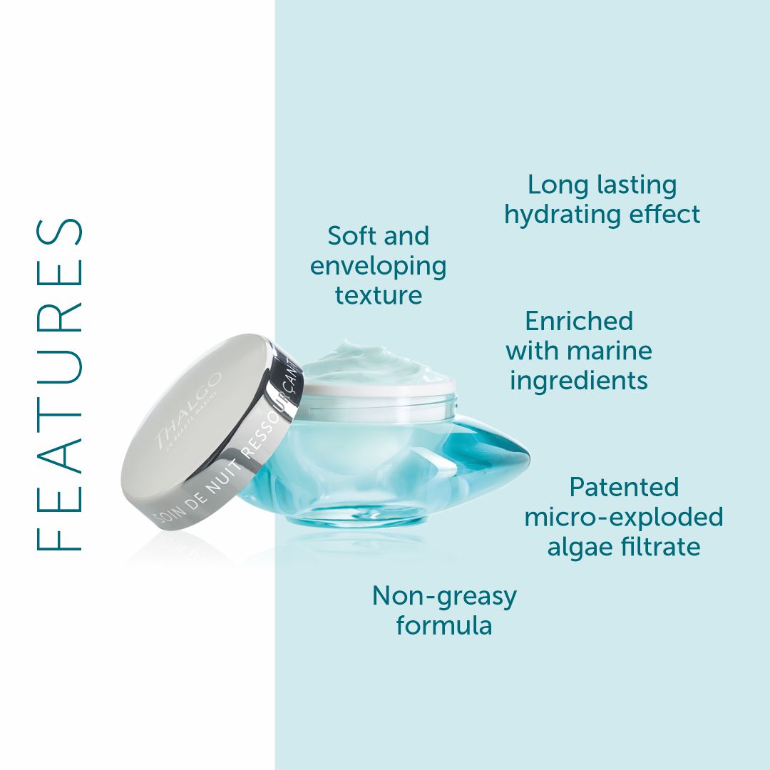thalgo revitalising night cream - ultimate night cream with marine calcium for hydrated, rejuvenated skin with luxurious emollient texture - 50ml