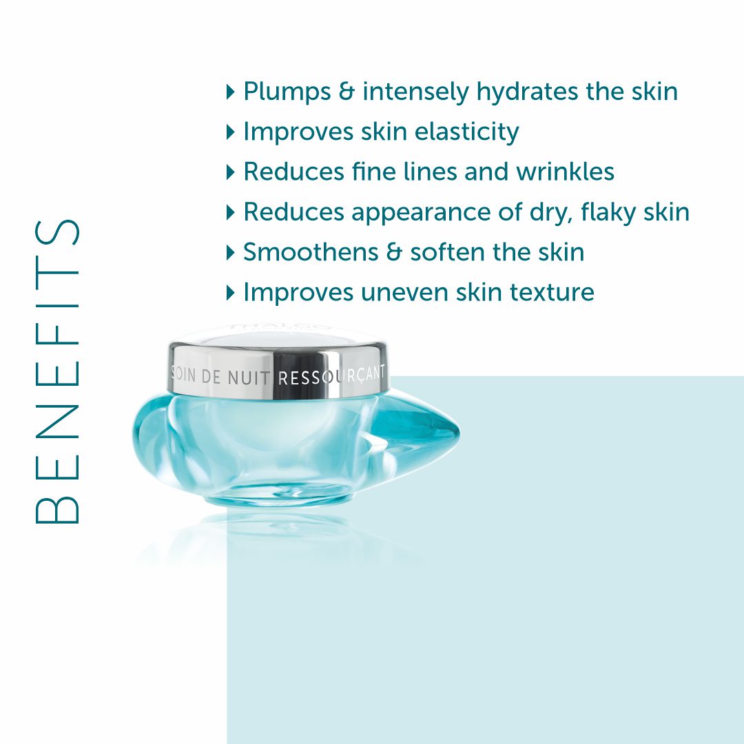 thalgo revitalising night cream - ultimate night cream with marine calcium for hydrated, rejuvenated skin with luxurious emollient texture - 50ml