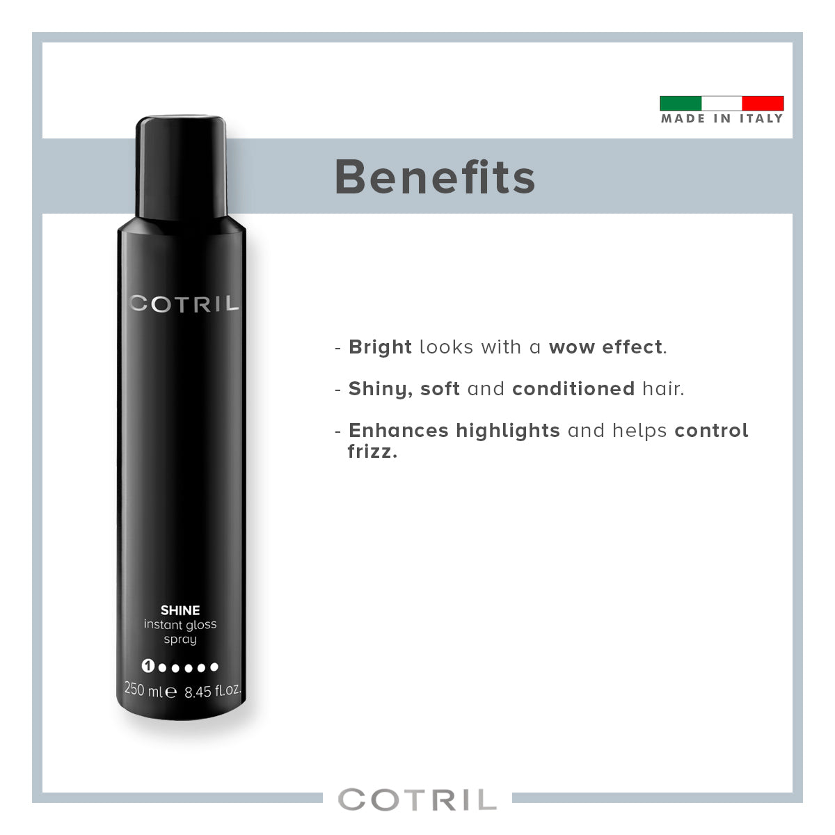 cotril shine instant gloss spray (250 ml)