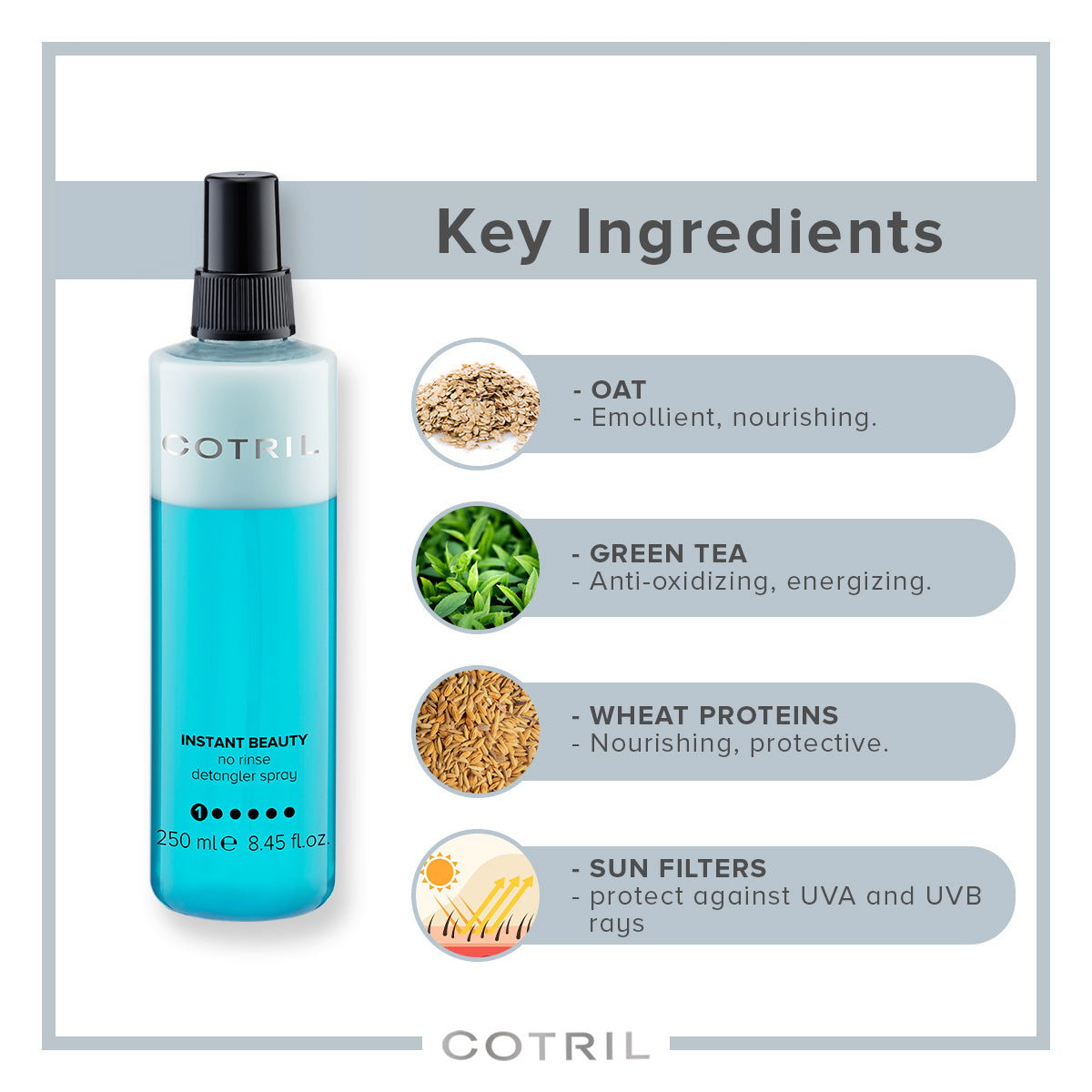 cotril instant beauty  - no rinse detangler spray 250 ml