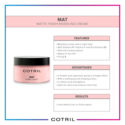 Cotril  Mat  - Matte Finish Modeling Cream 100 Ml