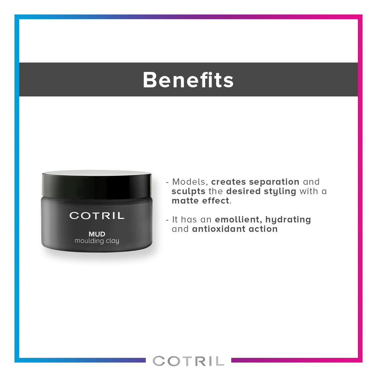 cotril mud  - matte finish modeling clay 100 ml