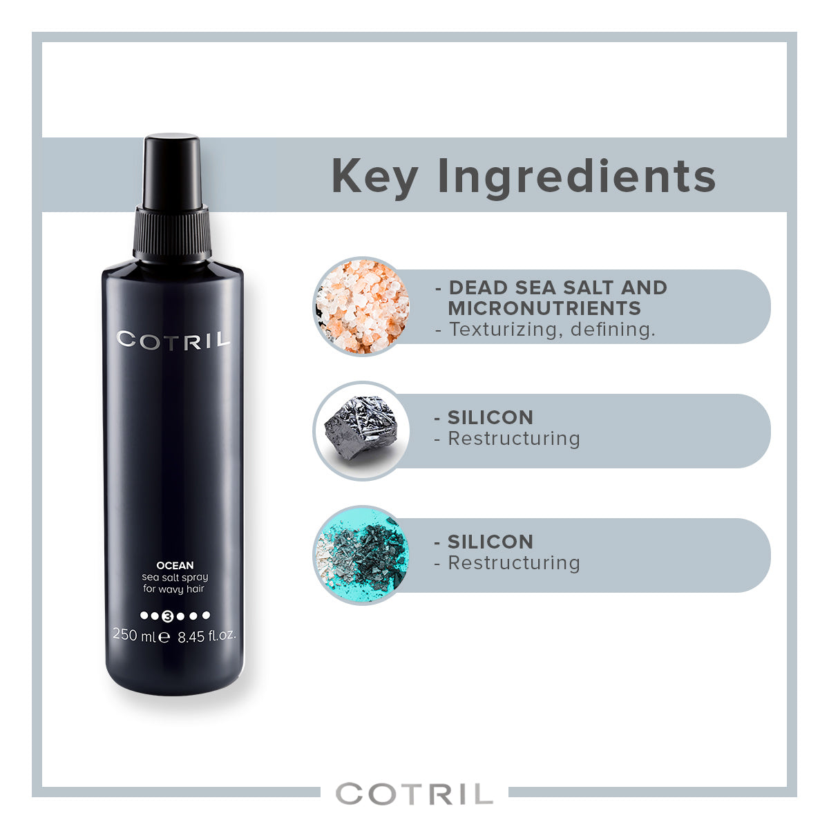 cotril ocean  - sea salt spray for wavy hair 250 ml