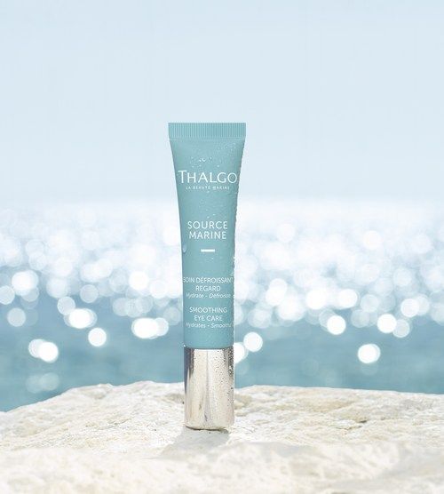 thalgo smoothing eye care - hydrating eye fluid with high molecular hyaluronic acid for dehydration lines - 15ml