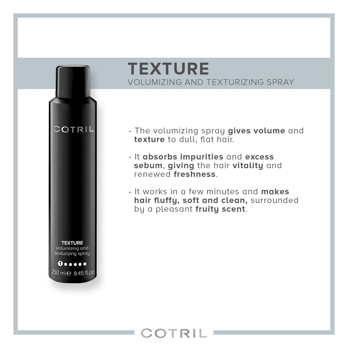cotril texture volumizing and texturizing spray (250 ml)