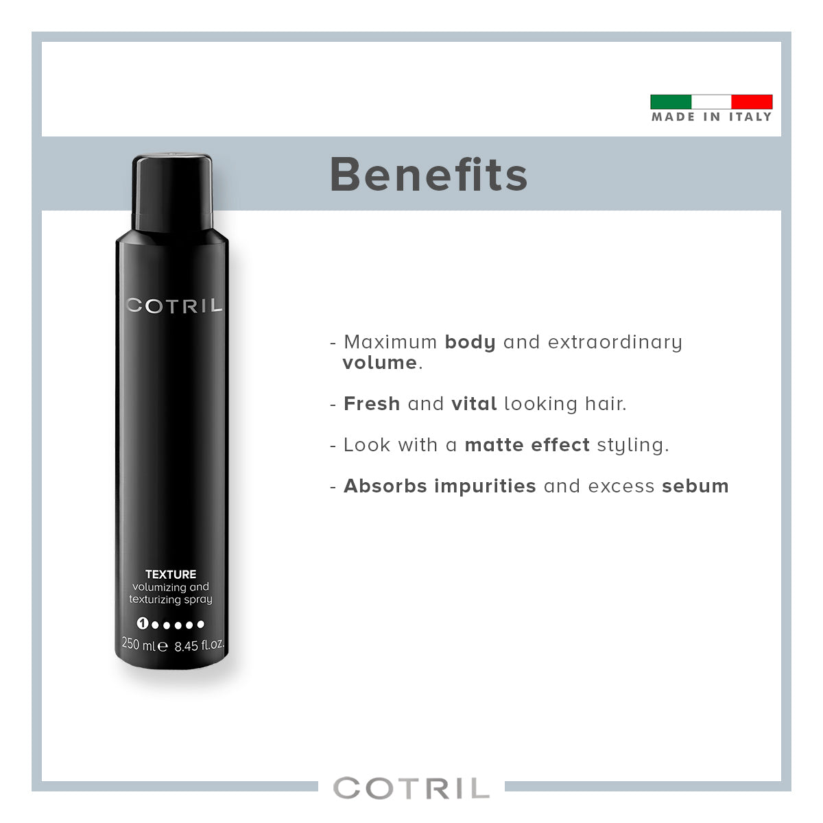 cotril texture volumizing and texturizing spray (250 ml)