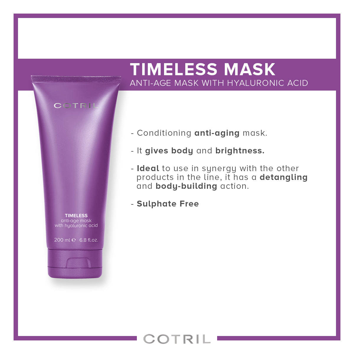 cotril timeless - anti-age mask with hyaluronic acid  200 ml