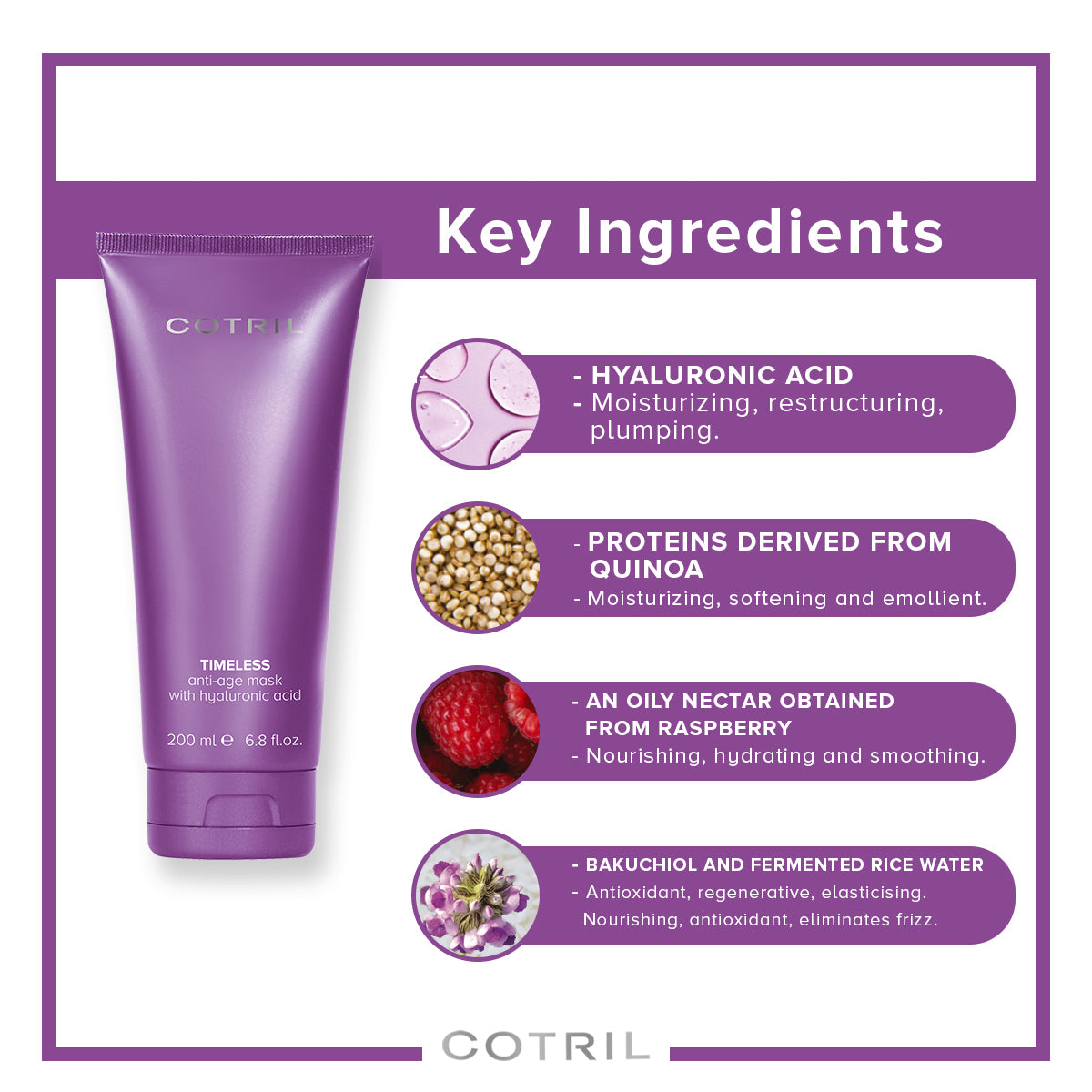cotril timeless - anti-age mask with hyaluronic acid  200 ml
